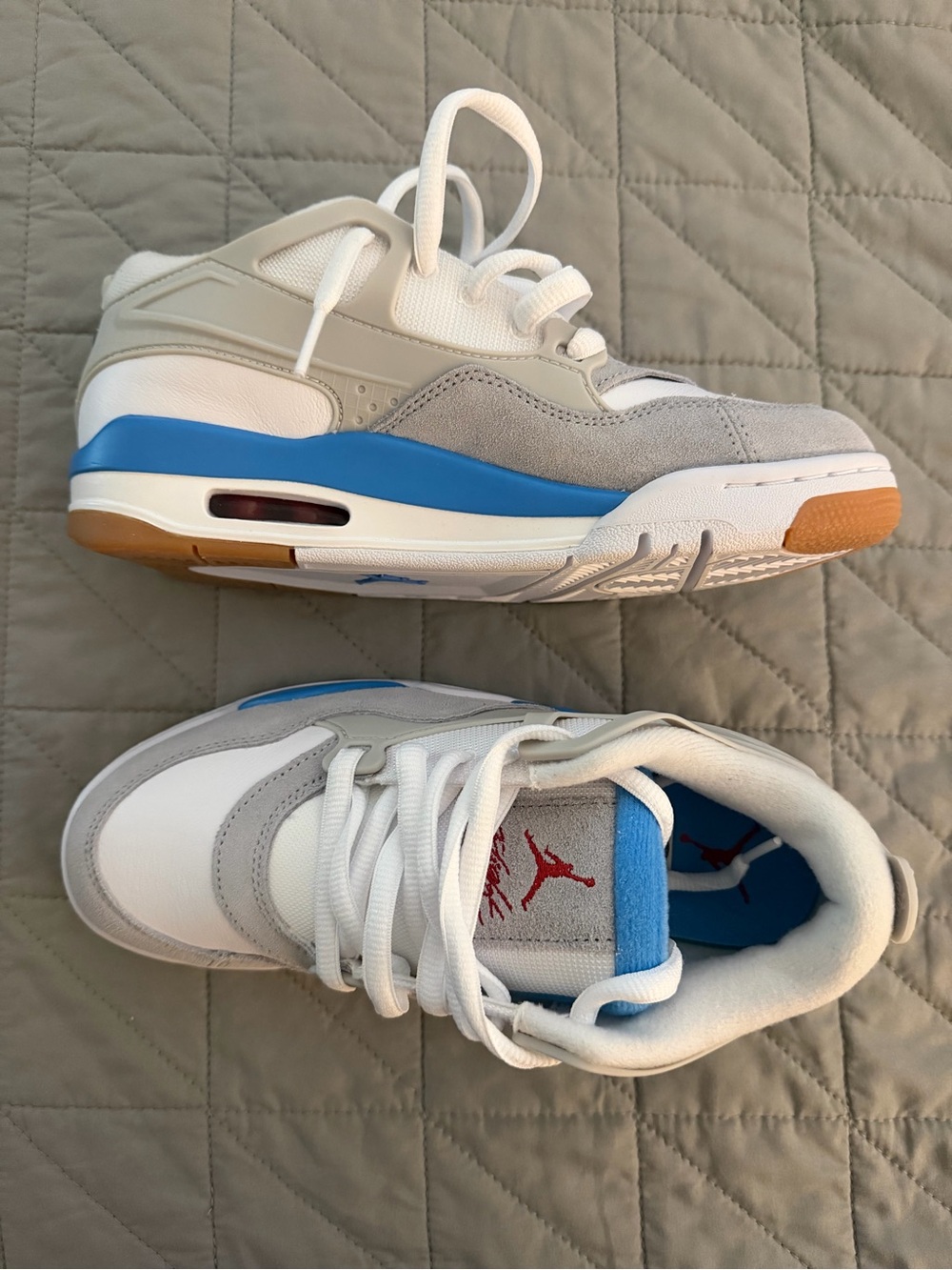 Jordan Kids Low-Top Sneakers - White, Gray, Blue, Gum